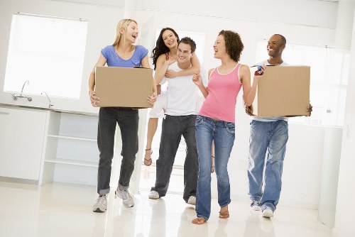 Careful loading of household items for a London house move
