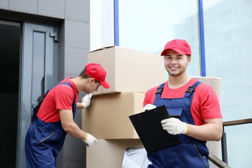 Person reviewing cookie settings on a removal company website
