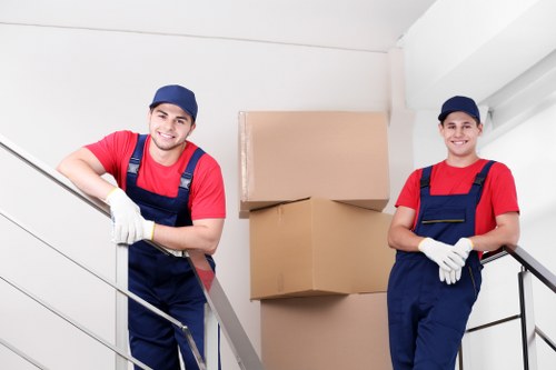Household items being loaded for a London home move