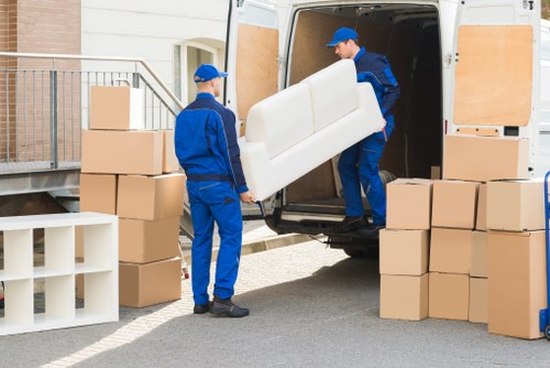 Man and van service helping with a flat move in London