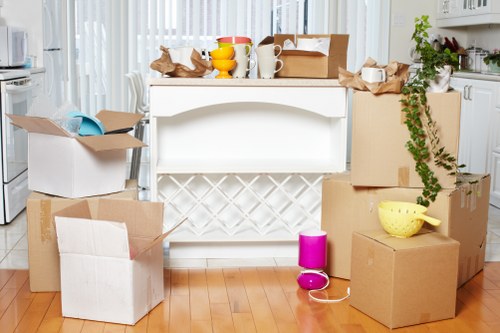 Careful handling of boxes and furniture during a London move