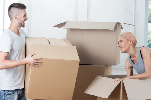 Commercial movers coordinating office relocation tasks in London