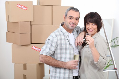 Professional moving team completing a well-organized house relocation